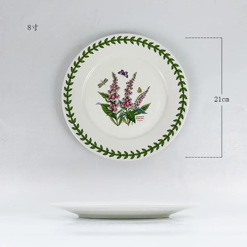 High-End Ceramic Plate – Elegant Breakfast & Vegetable Dish for Home or Hotel Use