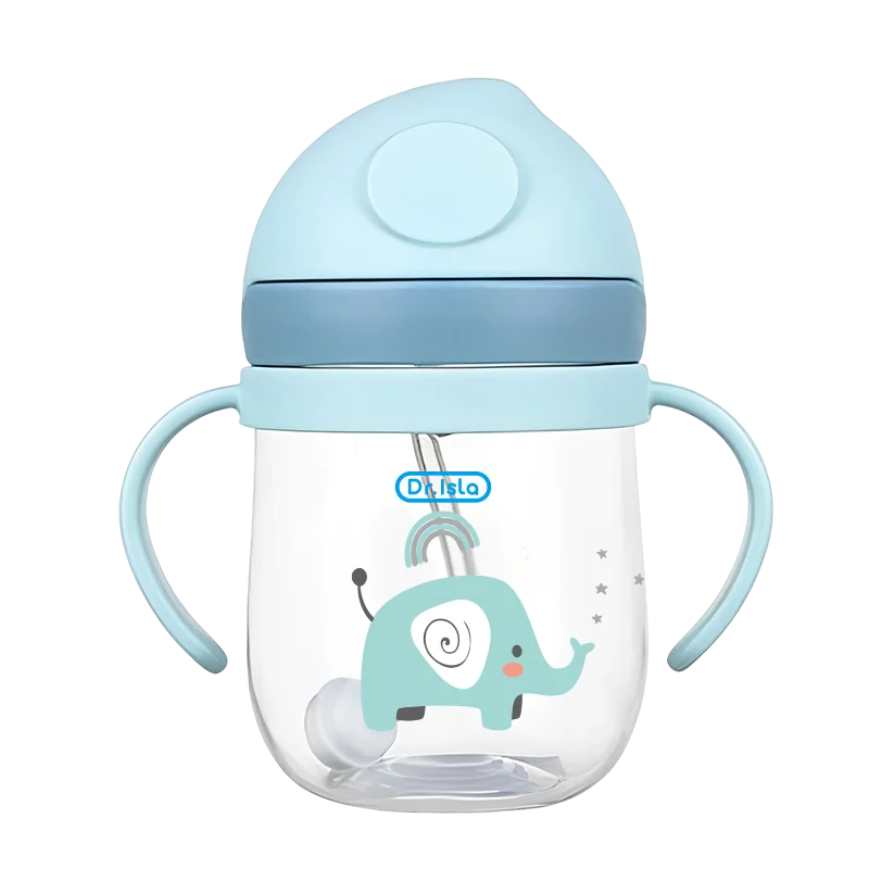 250ml Baby Feeding Cup with Straw – Leak-Proof Training Bottle for Toddlers | BPA-Free Animal Design
