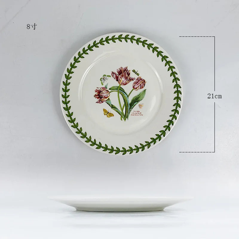 High-End Ceramic Plate – Elegant Breakfast & Vegetable Dish for Home or Hotel Use