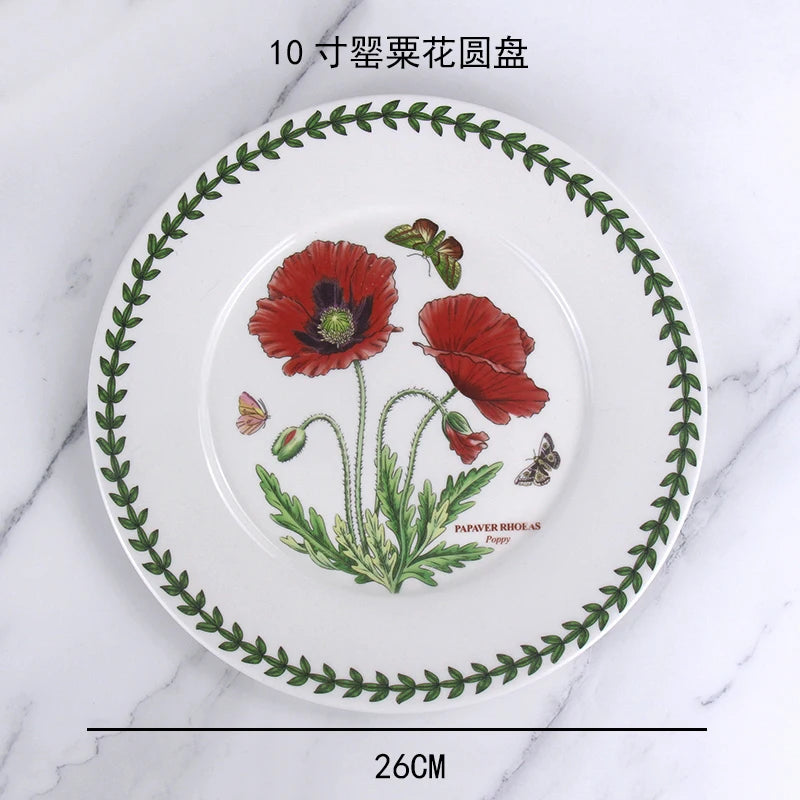 High-End Ceramic Plate – Elegant Breakfast & Vegetable Dish for Home or Hotel Use