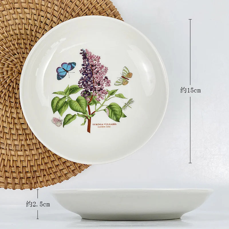 High-End Ceramic Plate – Elegant Breakfast & Vegetable Dish for Home or Hotel Use