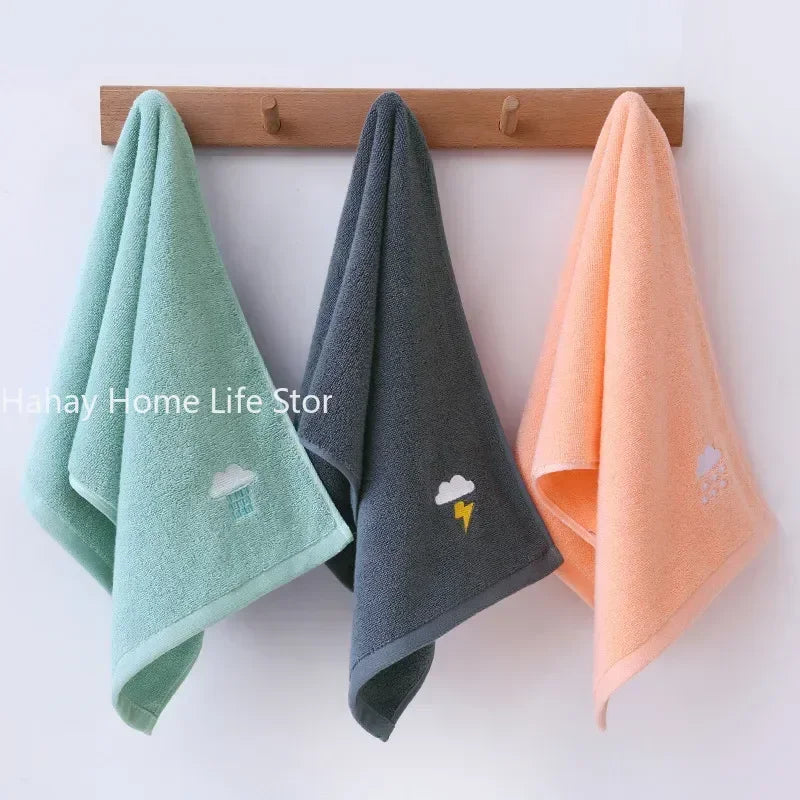 Baby Cotton Face Towel – Soft Embroidered Washcloth for Newborns & Kids (50x25cm)