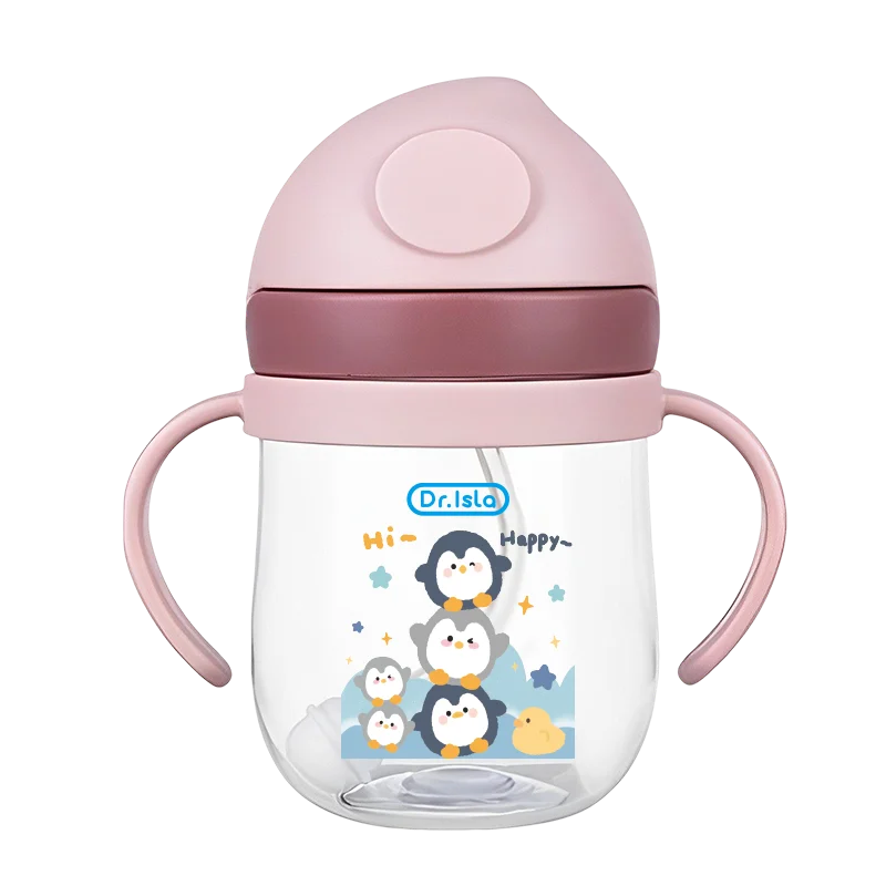 250ml Baby Feeding Cup with Straw – Leak-Proof Training Bottle for Toddlers | BPA-Free Animal Design