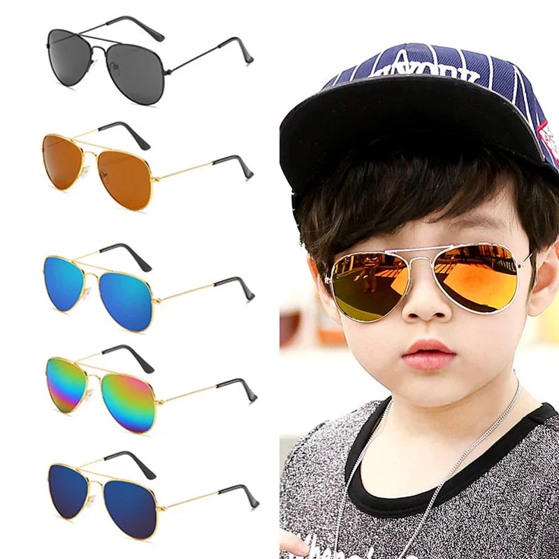 Kids Colorful Reflective Sunglasses – UV400 Outdoor Eyewear for Boys & Girls
