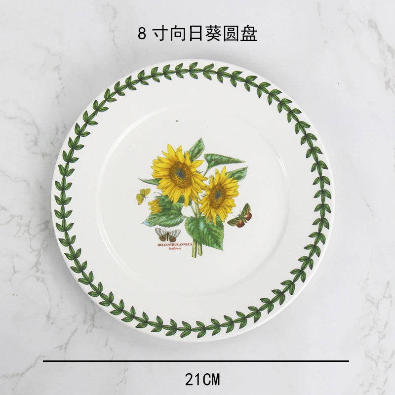 High-End Ceramic Plate – Elegant Breakfast & Vegetable Dish for Home or Hotel Use