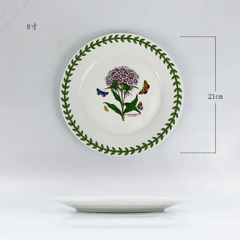 High-End Ceramic Plate – Elegant Breakfast & Vegetable Dish for Home or Hotel Use