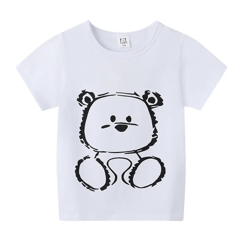 Kids Cartoon Cotton T-Shirt – Cute Summer Top for Boys & Girls (Ages 1.5–8 Years)