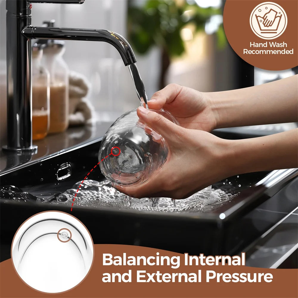 6pcs Double-Wall Insulated Glass Espresso Cups – Thermal Glass Coffee Mug Set