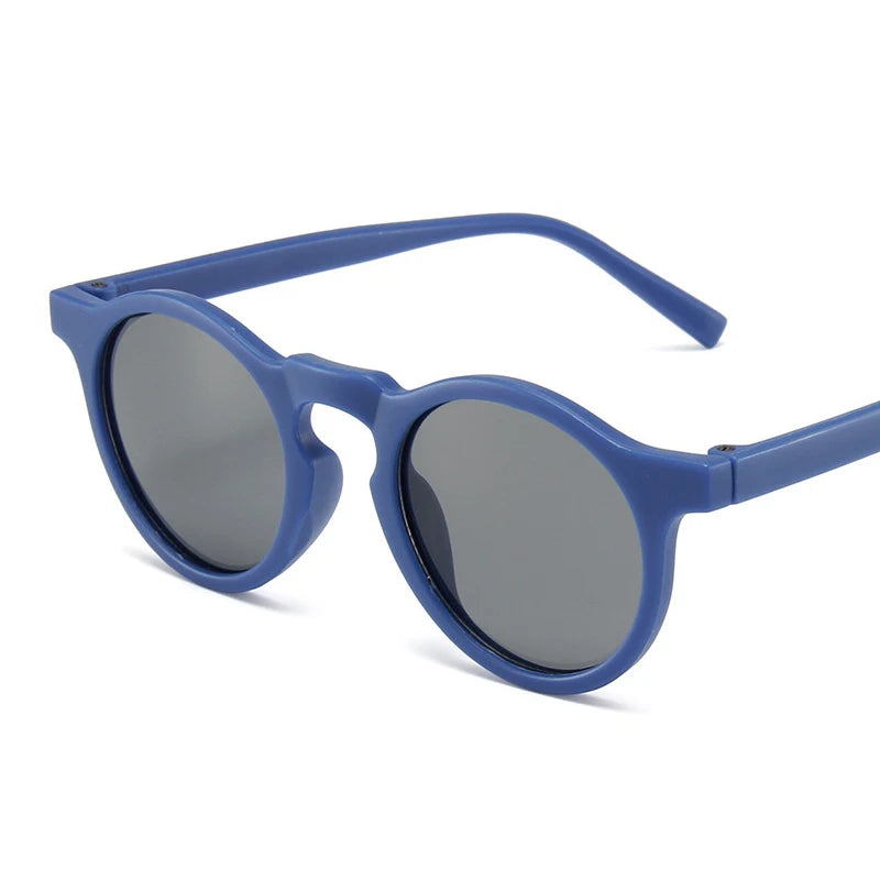 Children’s Vintage Frosted Round Sunglasses – UV400 Outdoor Protection for Toddlers (Unisex)