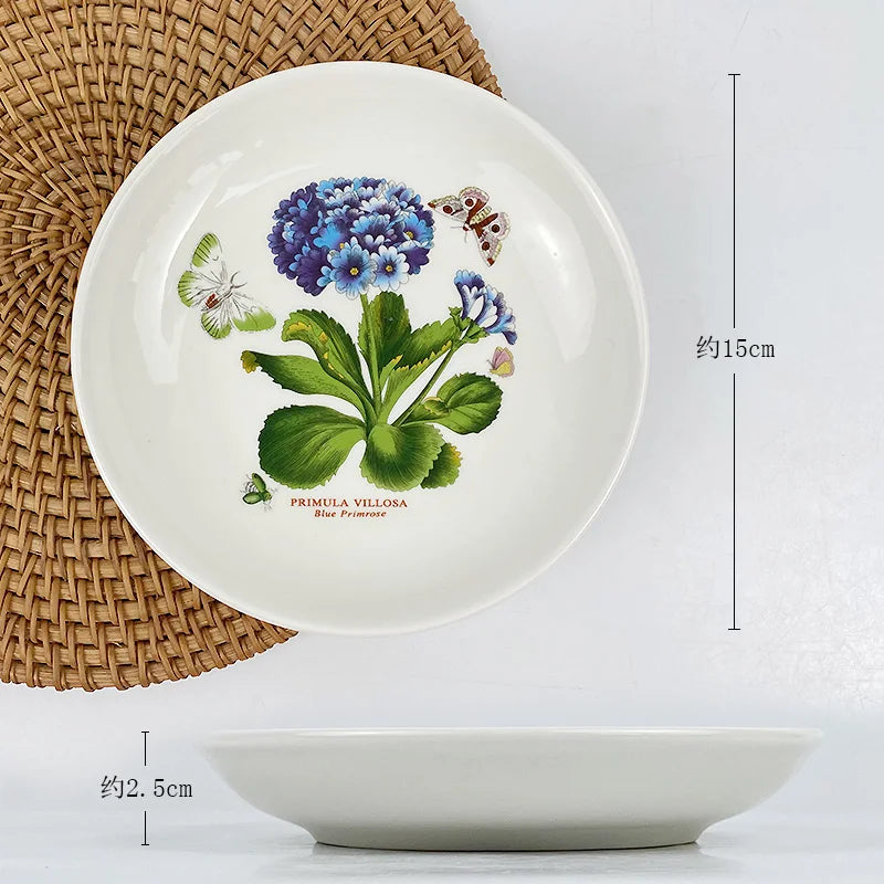 High-End Ceramic Plate – Elegant Breakfast & Vegetable Dish for Home or Hotel Use