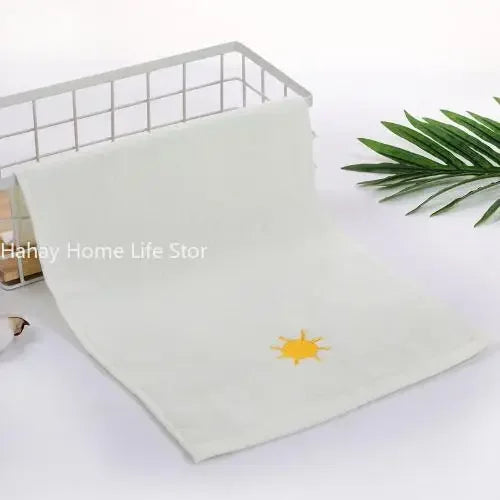 Baby Cotton Face Towel – Soft Embroidered Washcloth for Newborns & Kids (50x25cm)