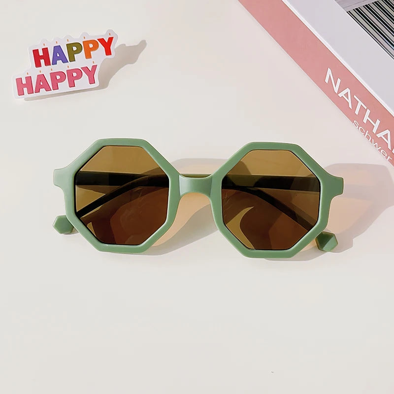 Children’s Vintage Frosted Round Sunglasses – UV400 Outdoor Protection for Toddlers (Unisex)