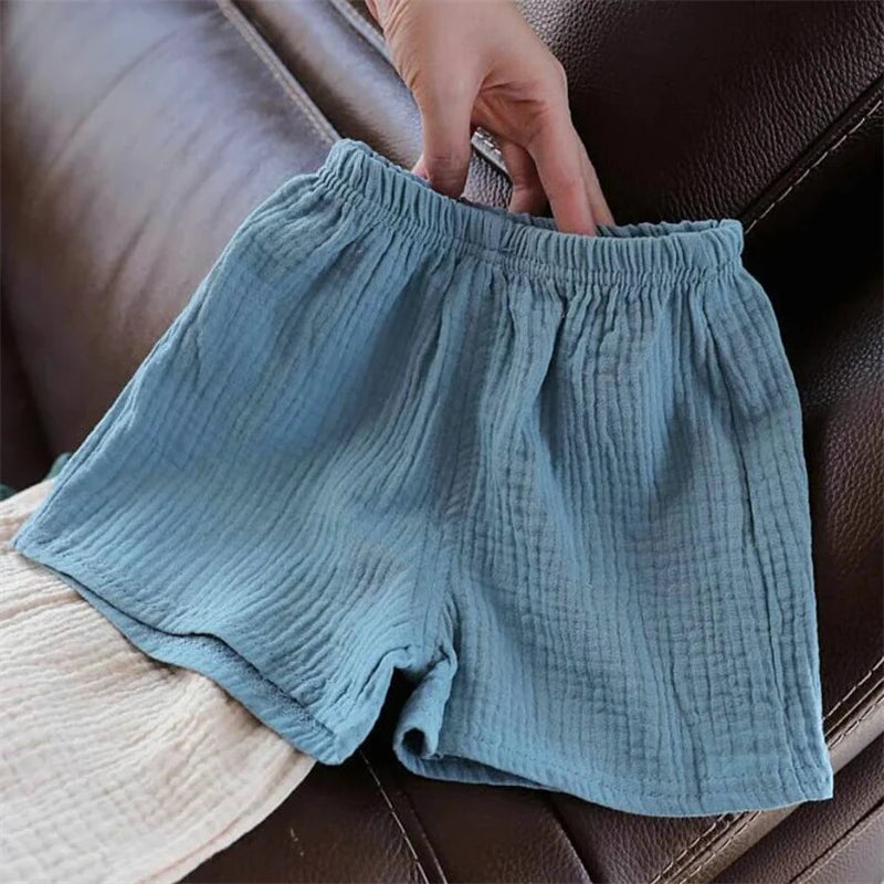Kids Summer Shorts – Casual Korean-Style Cotton &amp; Linen Shorts for Boys &amp; Girls (Ages 4–6)