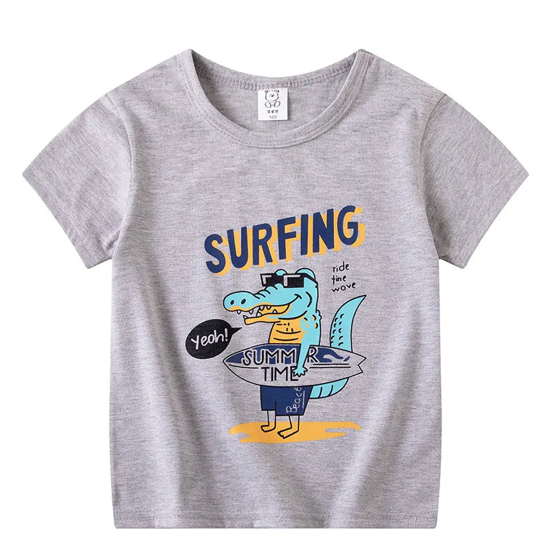 Kids Cartoon Cotton T-Shirt – Cute Summer Top for Boys & Girls (Ages 1.5–8 Years)