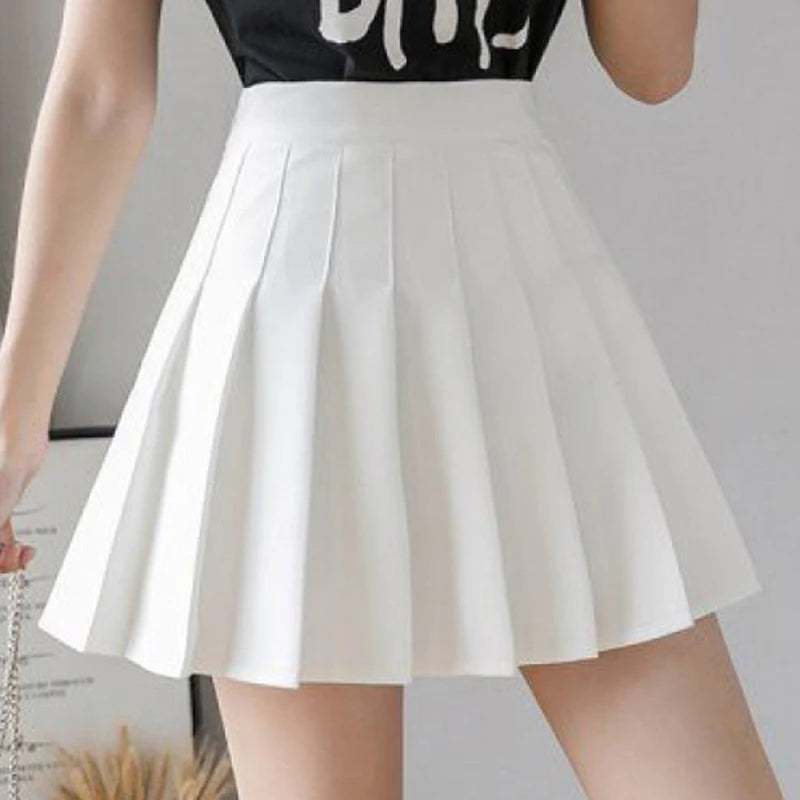 Korean Pleated Mini Skirt – Kawaii High Waist Summer Skirt for Women