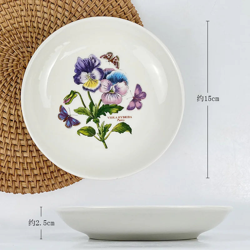 High-End Ceramic Plate – Elegant Breakfast & Vegetable Dish for Home or Hotel Use