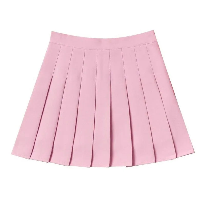 Korean Pleated Mini Skirt – Kawaii High Waist Summer Skirt for Women