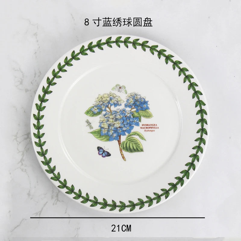 High-End Ceramic Plate – Elegant Breakfast & Vegetable Dish for Home or Hotel Use