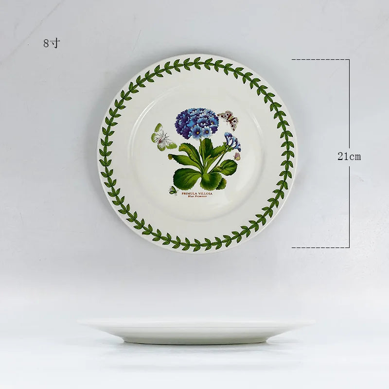 High-End Ceramic Plate – Elegant Breakfast & Vegetable Dish for Home or Hotel Use