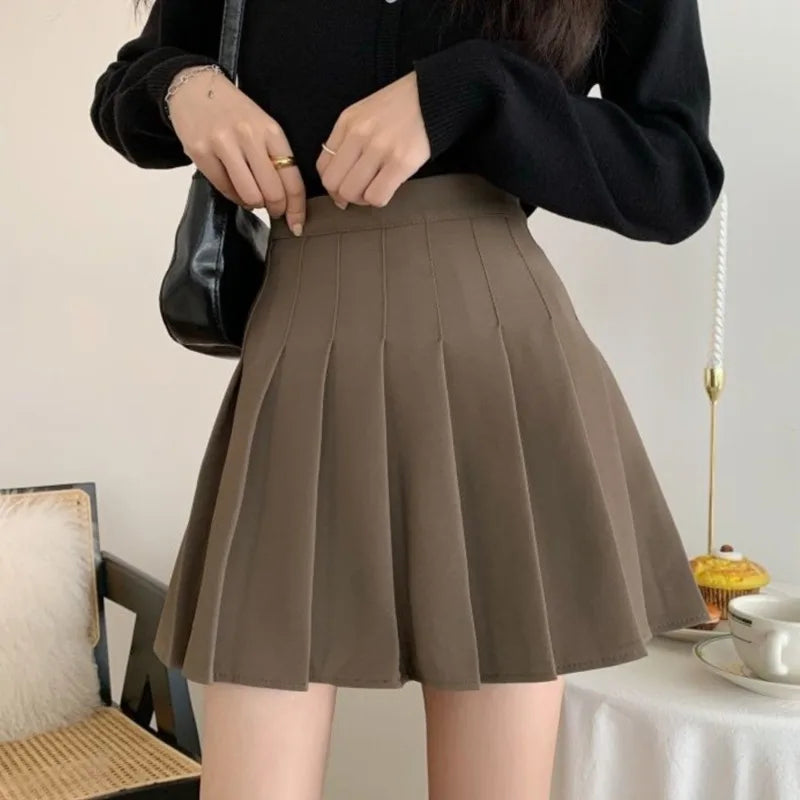 Korean Pleated Mini Skirt – Kawaii High Waist Summer Skirt for Women