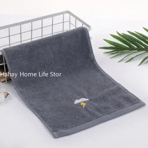 Baby Cotton Face Towel – Soft Embroidered Washcloth for Newborns & Kids (50x25cm)