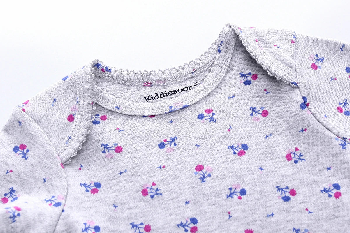 Baby Girl Summer Cotton Romper – Cute Cartoon Knit Outfit for 0–1 Year Old