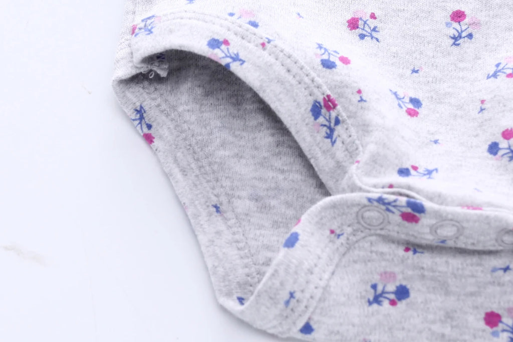 Baby Girl Summer Cotton Romper – Cute Cartoon Knit Outfit for 0–1 Year Old