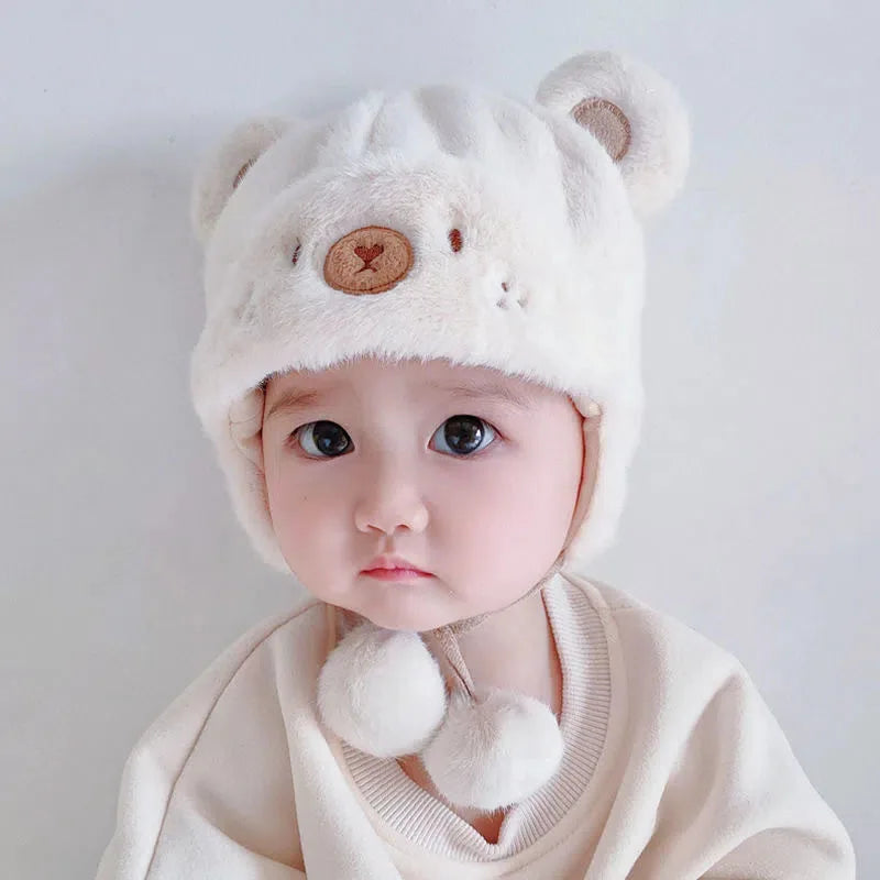 SnuggleBear™ Winter Baby Hat – Soft Fleece Bonnet with Ear Protection