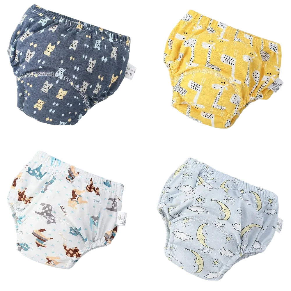 6-Layer Cotton Baby Training Pants – Reusable Breathable Cloth Diapers