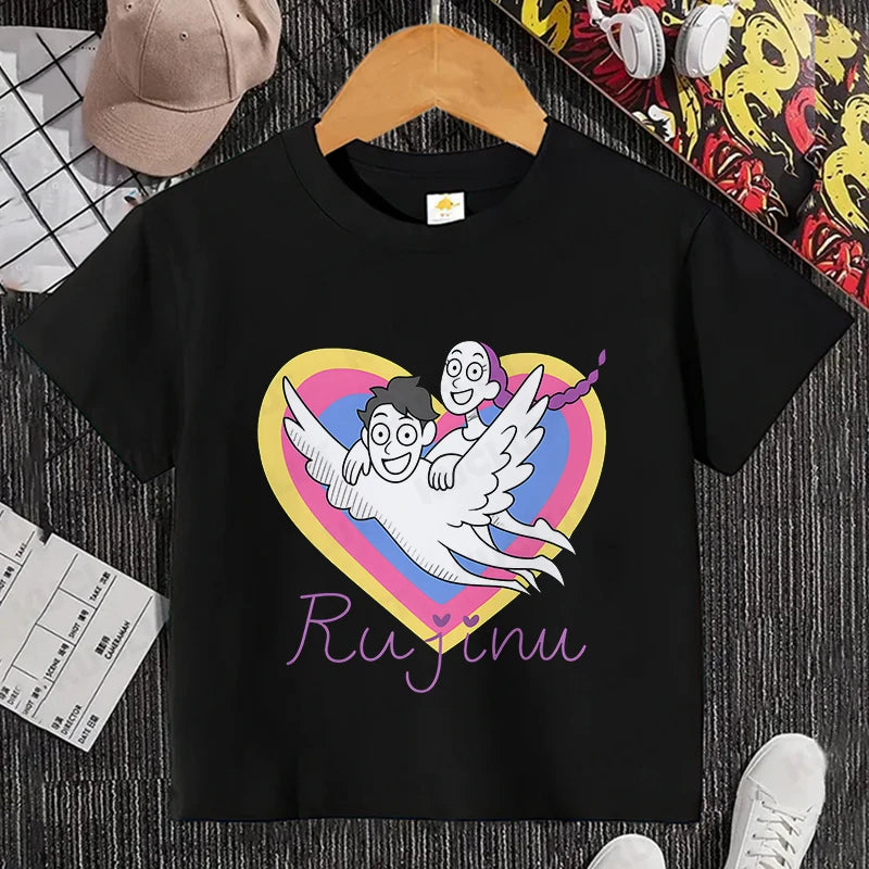 Girls Kpop Demon Hunter HuntrX T-Shirt – Trendy Y2K Korean Fashion Top for Kids