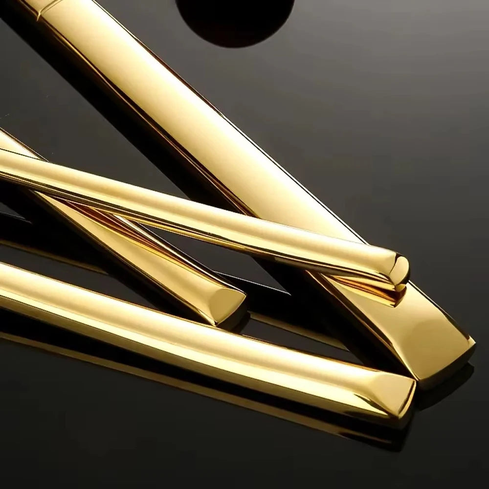 30PCS Gold Stainless Steel Cutlery Set – Elegant Dinnerware for Home & Kitchen