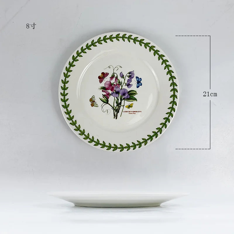 High-End Ceramic Plate – Elegant Breakfast & Vegetable Dish for Home or Hotel Use