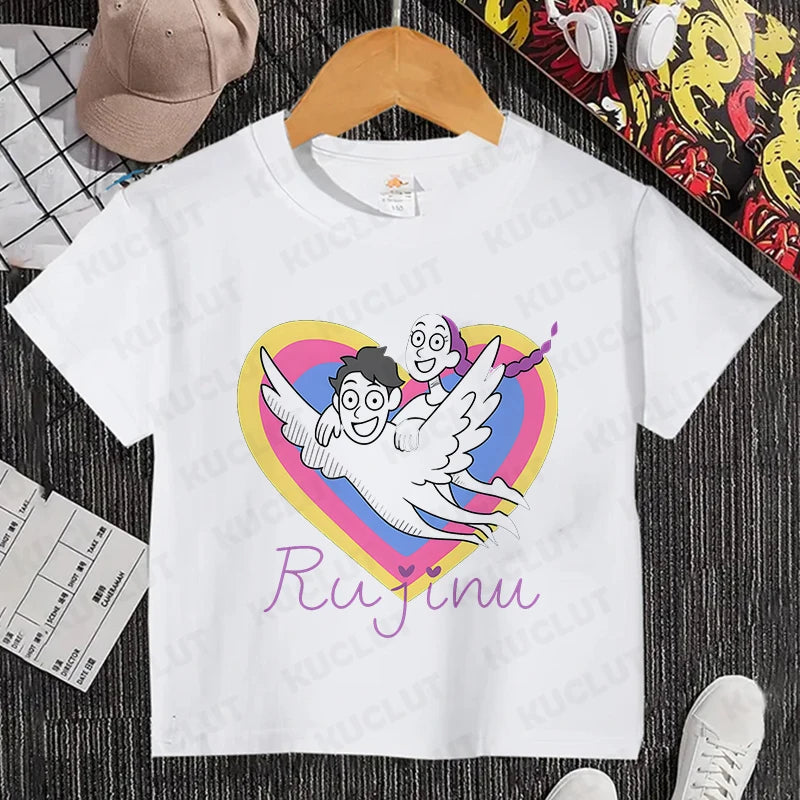 Girls Kpop Demon Hunter HuntrX T-Shirt – Trendy Y2K Korean Fashion Top for Kids