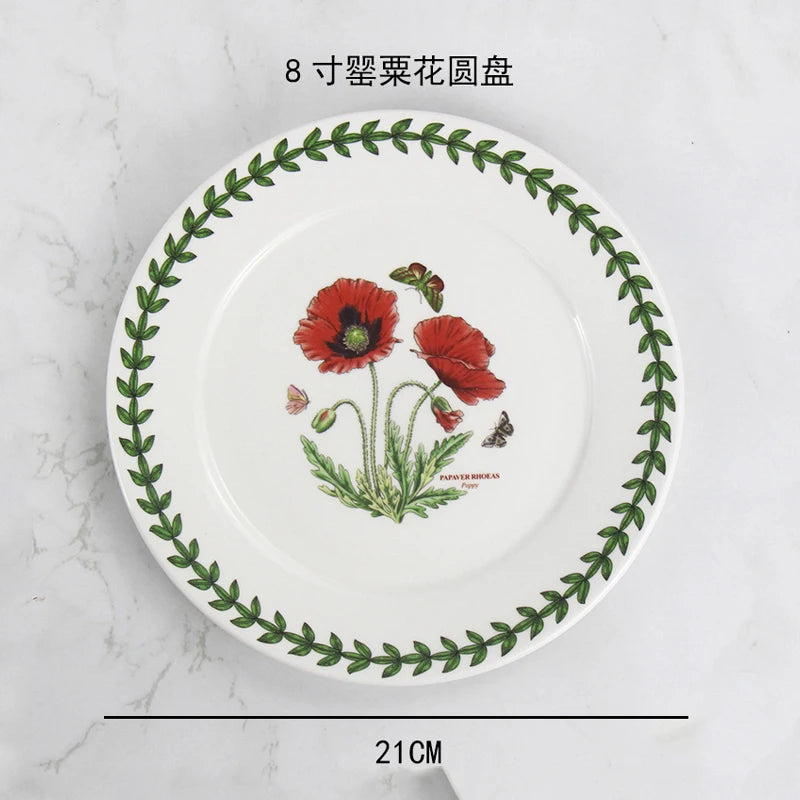 High-End Ceramic Plate – Elegant Breakfast & Vegetable Dish for Home or Hotel Use
