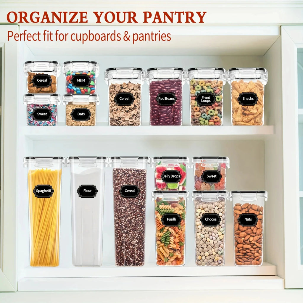 24-Piece Airtight Food Storage Containers Set – BPA-Free Pantry Organization Essentials