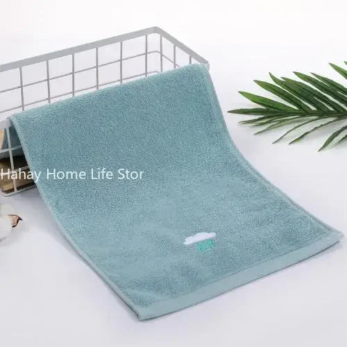 Baby Cotton Face Towel – Soft Embroidered Washcloth for Newborns & Kids (50x25cm)