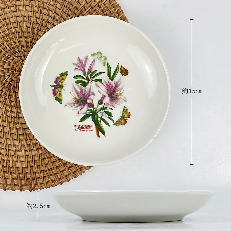 High-End Ceramic Plate – Elegant Breakfast & Vegetable Dish for Home or Hotel Use
