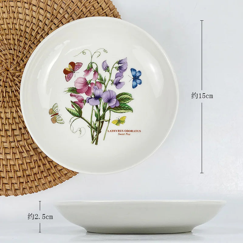 High-End Ceramic Plate – Elegant Breakfast & Vegetable Dish for Home or Hotel Use