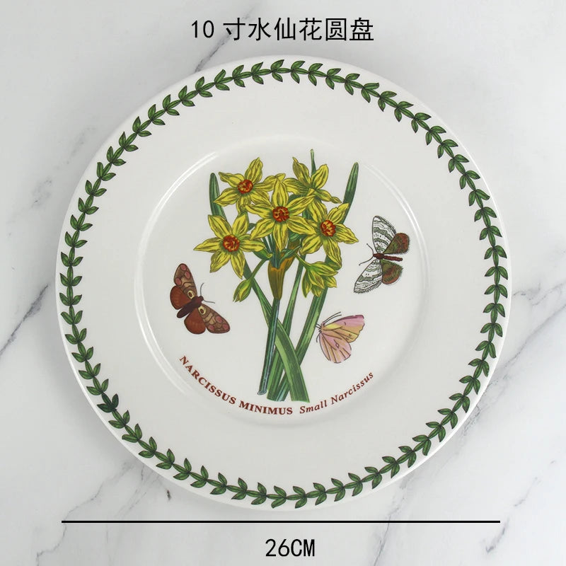 High-End Ceramic Plate – Elegant Breakfast & Vegetable Dish for Home or Hotel Use