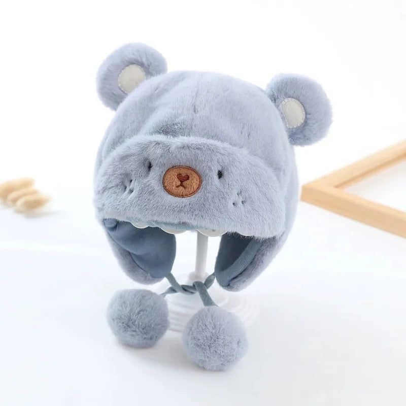 SnuggleBear™ Winter Baby Hat – Soft Fleece Bonnet with Ear Protection