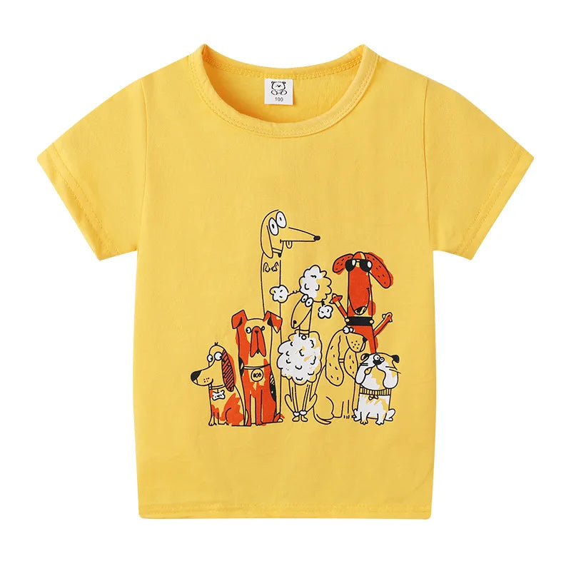 Kids Cartoon Cotton T-Shirt – Cute Summer Top for Boys & Girls (Ages 1.5–8 Years)