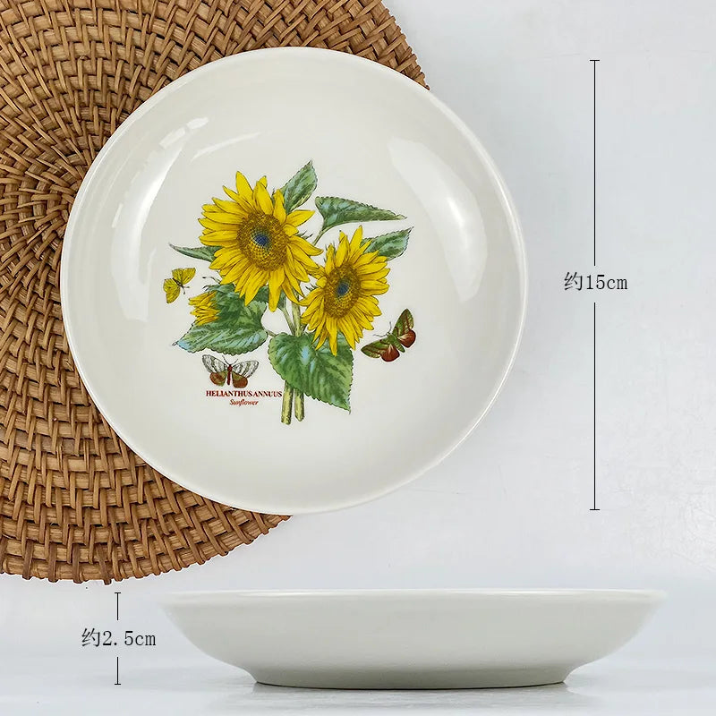 High-End Ceramic Plate – Elegant Breakfast & Vegetable Dish for Home or Hotel Use