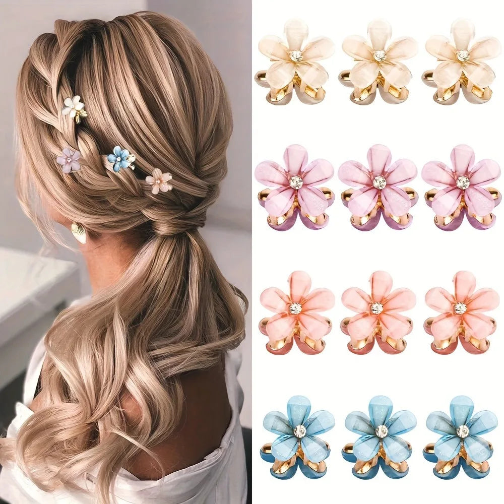 Flower Pearl Hair Claw Clips – Elegant Hair Accessories for Girls & Women