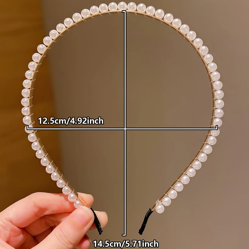 Girls Princess Hair Accessory Set – 5-Piece Imitation Pearl Hairbands & Hairpins