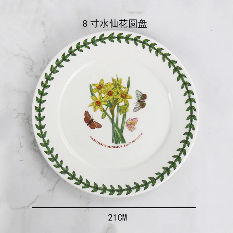 High-End Ceramic Plate – Elegant Breakfast & Vegetable Dish for Home or Hotel Use