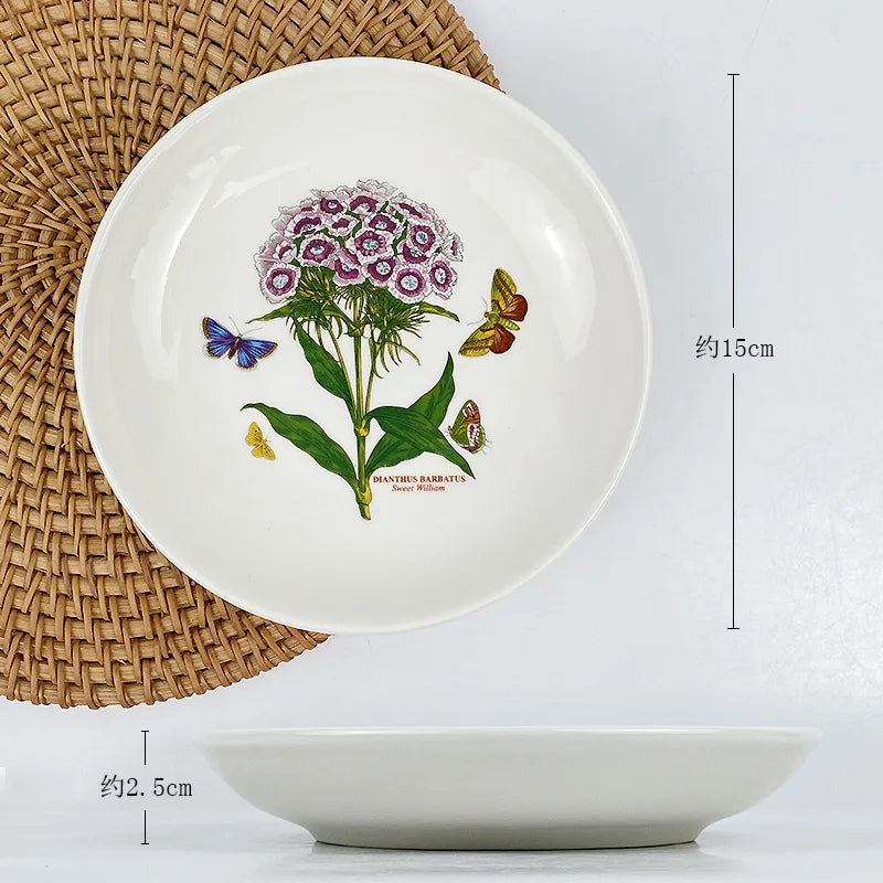 High-End Ceramic Plate – Elegant Breakfast & Vegetable Dish for Home or Hotel Use