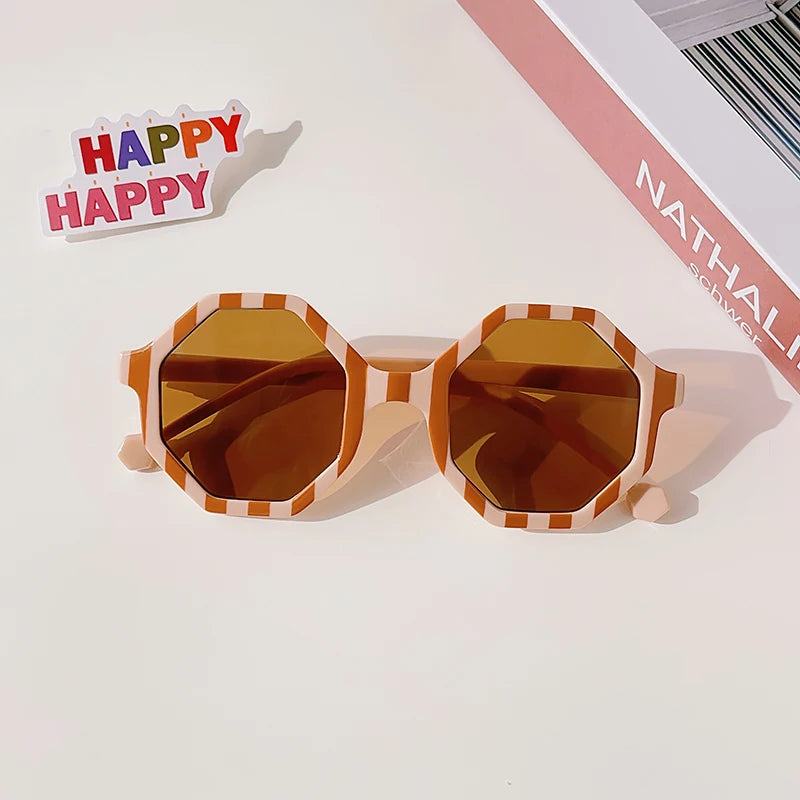 Children’s Vintage Frosted Round Sunglasses – UV400 Outdoor Protection for Toddlers (Unisex)