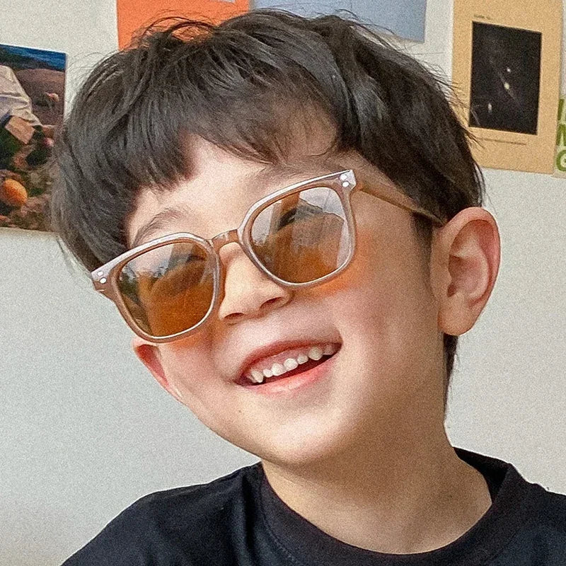 Children’s Vintage Square Sunglasses – UV400 Classic Outdoor Eyewear for Boys & Girls