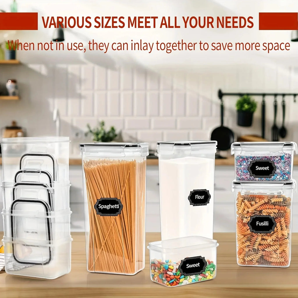24-Piece Airtight Food Storage Containers Set – BPA-Free Pantry Organization Essentials