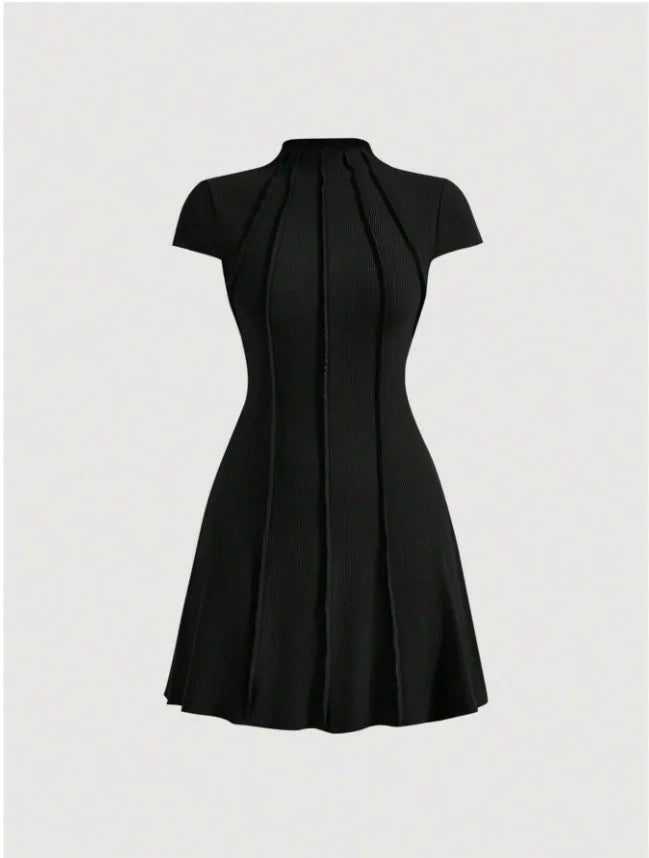 Trendy 2026 Slim Fit Sexy Round Neck Mini Dress – Casual Party Style